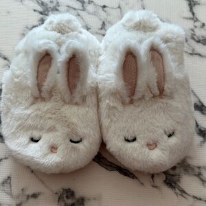 H&M Cream Fluffy Bunny Slippers
